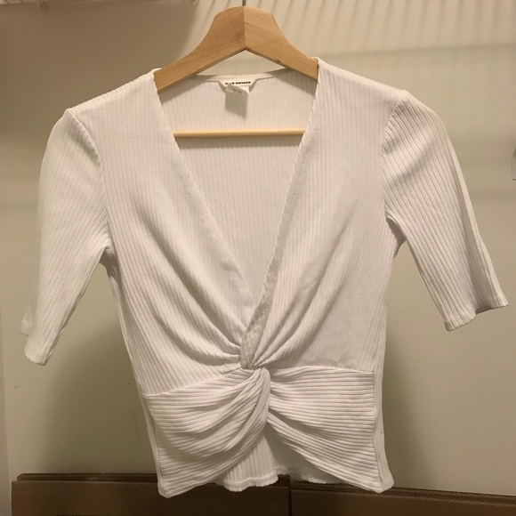 Club Monaco White Crop Top - Picture 2 of 4